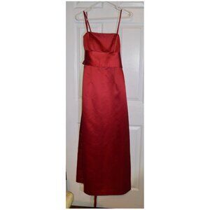 Jones New York Evening Size 4 Red Formal Party Gown Dress Spaghetti Strap